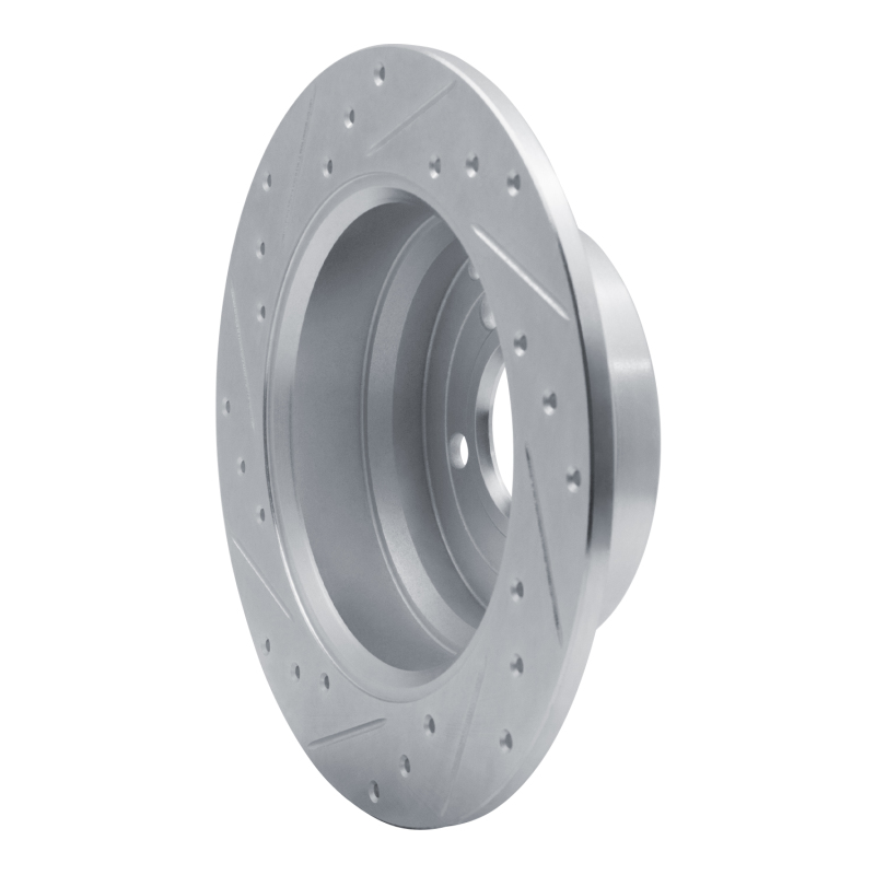 Volvo C70 Brake Rotor (1) - Rear Right - R1 Concepts - Drilled & Slotted - Silver - `96-`04